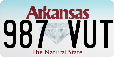 AR license plate 987VUT