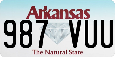 AR license plate 987VUU