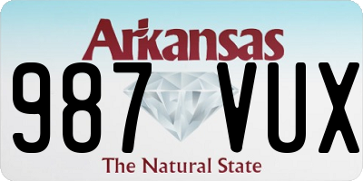 AR license plate 987VUX