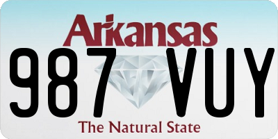 AR license plate 987VUY