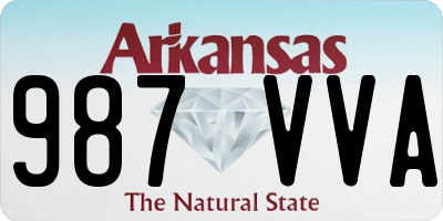 AR license plate 987VVA