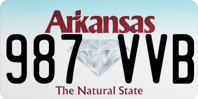 AR license plate 987VVB