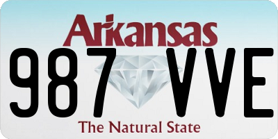 AR license plate 987VVE