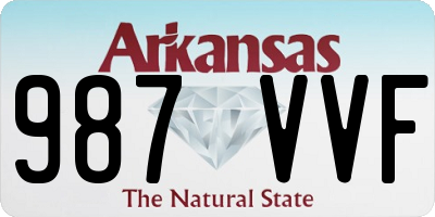 AR license plate 987VVF