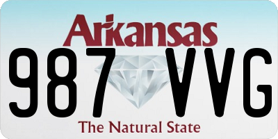 AR license plate 987VVG