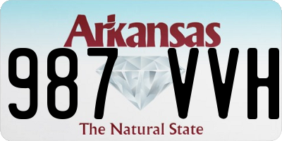 AR license plate 987VVH