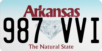 AR license plate 987VVI
