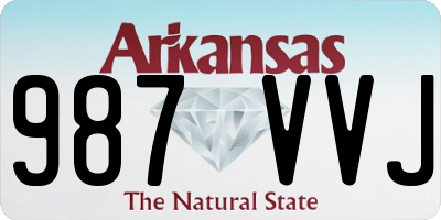AR license plate 987VVJ