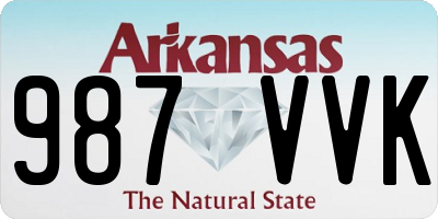 AR license plate 987VVK