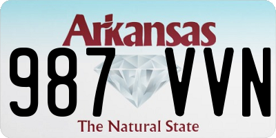 AR license plate 987VVN