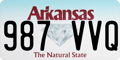 AR license plate 987VVQ