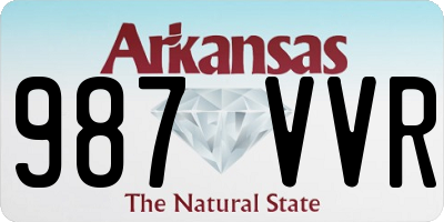 AR license plate 987VVR