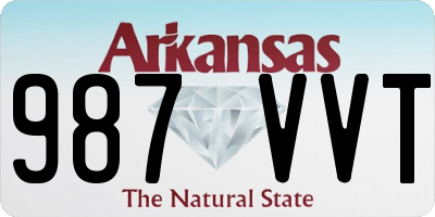 AR license plate 987VVT