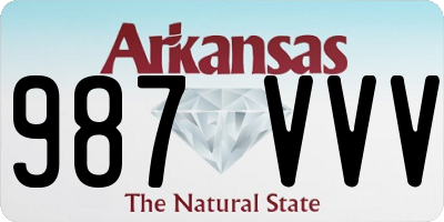 AR license plate 987VVV