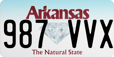 AR license plate 987VVX