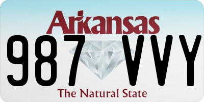 AR license plate 987VVY