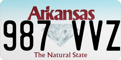 AR license plate 987VVZ