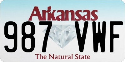 AR license plate 987VWF