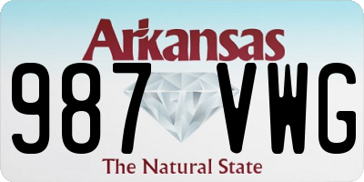 AR license plate 987VWG