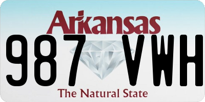 AR license plate 987VWH