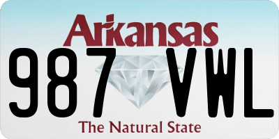 AR license plate 987VWL