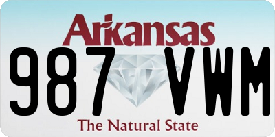 AR license plate 987VWM