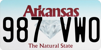 AR license plate 987VWO