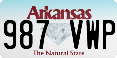 AR license plate 987VWP