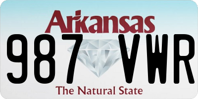 AR license plate 987VWR