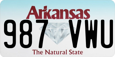 AR license plate 987VWU