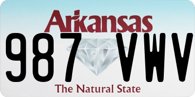 AR license plate 987VWV