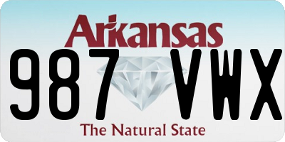 AR license plate 987VWX