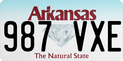 AR license plate 987VXE