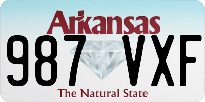 AR license plate 987VXF