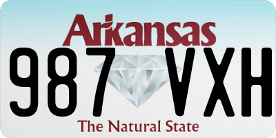 AR license plate 987VXH