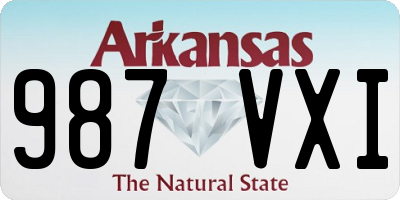 AR license plate 987VXI