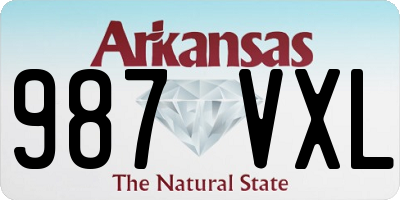 AR license plate 987VXL