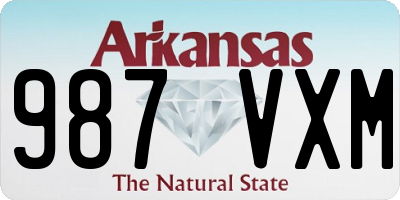 AR license plate 987VXM