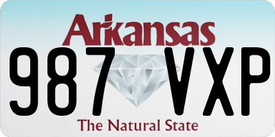 AR license plate 987VXP