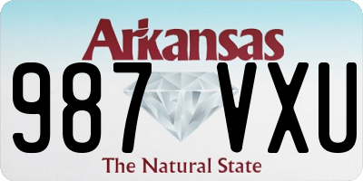 AR license plate 987VXU