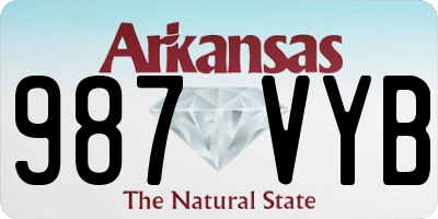 AR license plate 987VYB