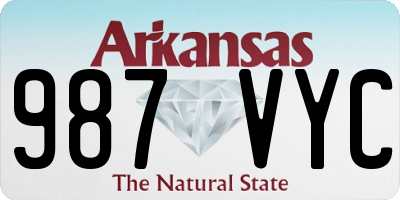 AR license plate 987VYC
