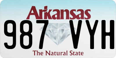 AR license plate 987VYH