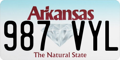 AR license plate 987VYL