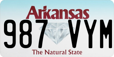 AR license plate 987VYM