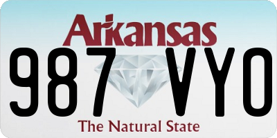AR license plate 987VYO