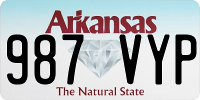 AR license plate 987VYP