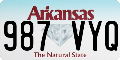 AR license plate 987VYQ
