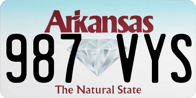 AR license plate 987VYS