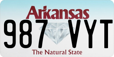 AR license plate 987VYT